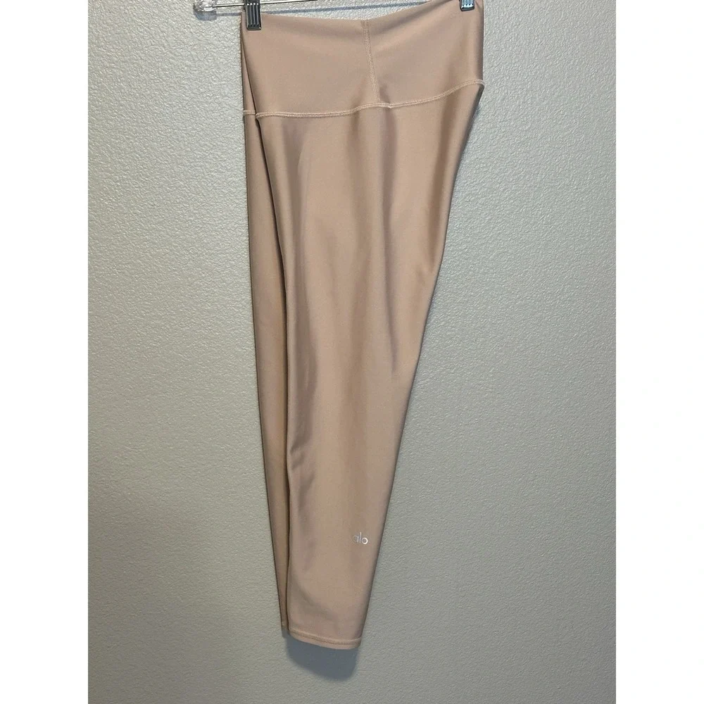 ALO Yoga Women Large Airlift High Waist Capri Crop Leggings Macadamia? Workout